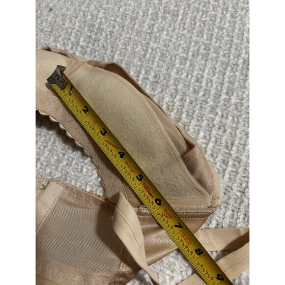 Vintage Penny Rich P-58 Bra 28E Soft Cup Nude Floral No Wire Fits 28A-30B USA - Picture 7 of 7